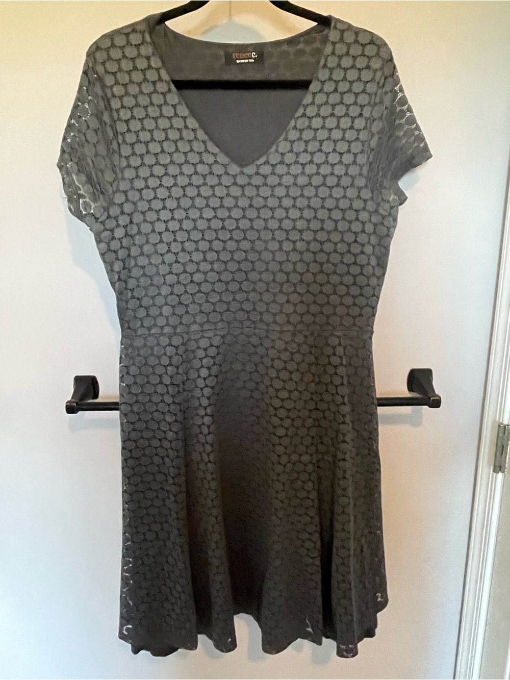 Renee C Grey Textured Dress